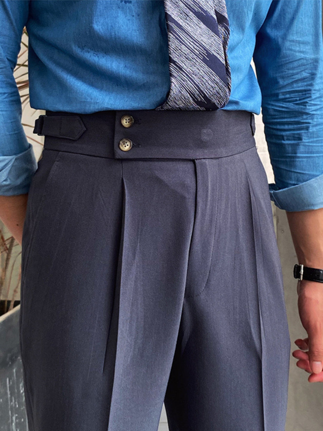 Mens Gurkha Pants Cotton Relaxed Fit