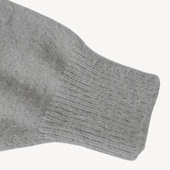 Womens V-Neck Sweater with Pearl Detail