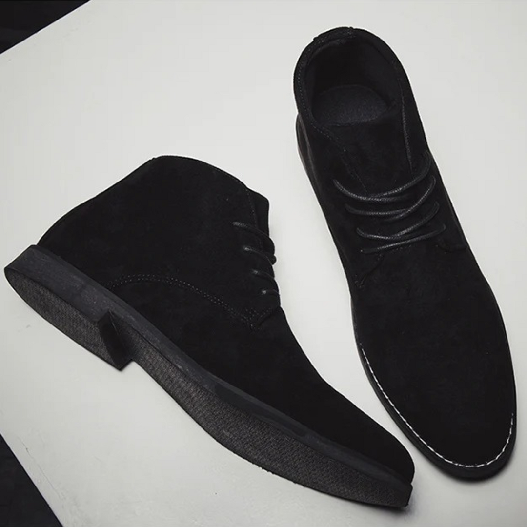 Mens Casual Suede Lace-Up Ankle Boots
