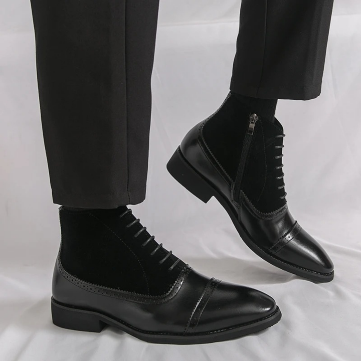 Mens Formal Chelsea Leather Boots Elegant Style