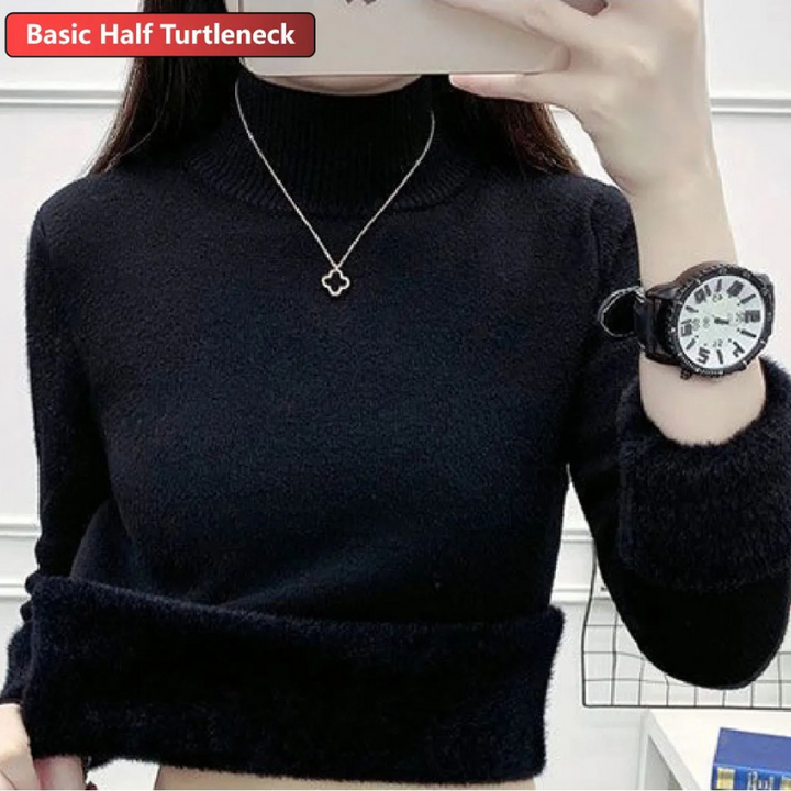 Womens Winter Sweater Fleece Lined Cozy Fit