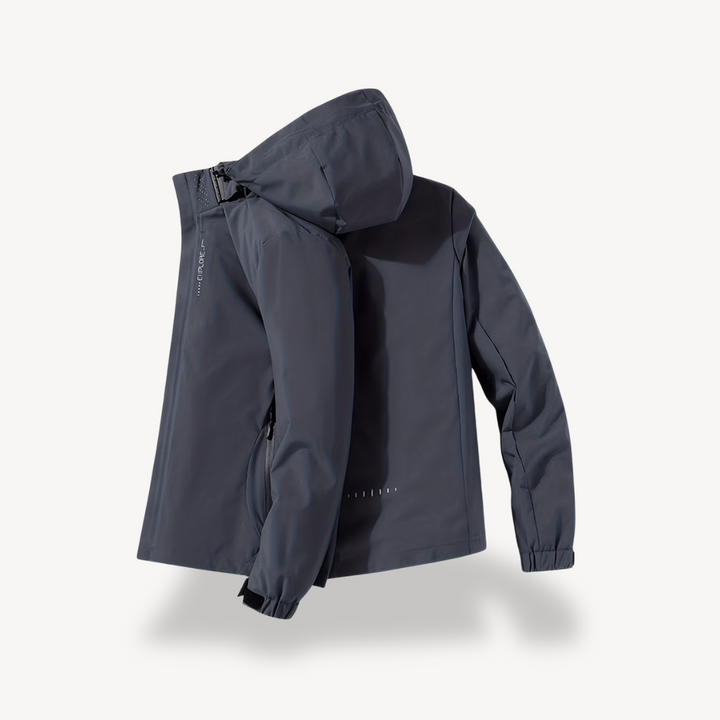 Mens Hoodie Water-Resistant Zip Front