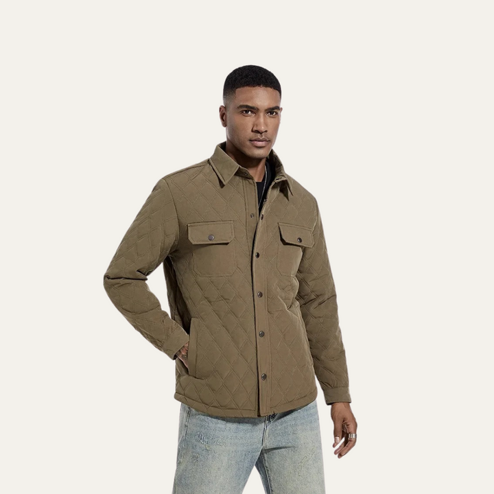 Mens Quilted Jacket Lightweight Casual Fit