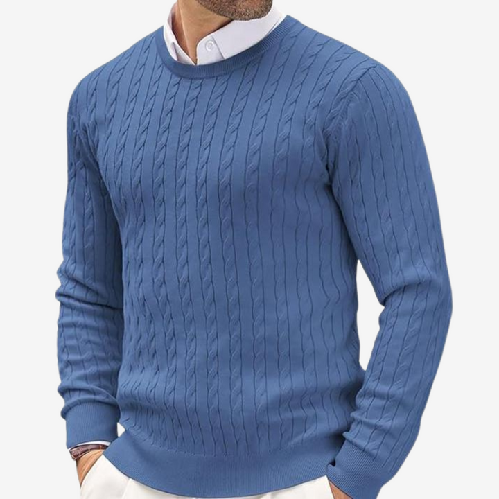Mens Knitted Sweater Crewneck Comfortable Fit