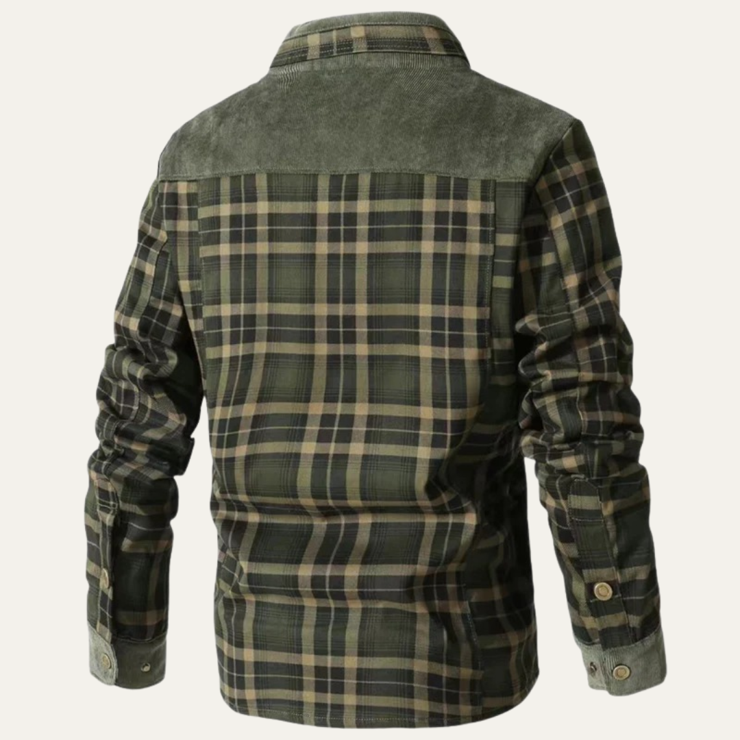 Mens Shirt Jacket Corduroy Yoke Fleece Lined Relaxed Fit