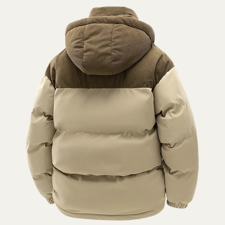 Mens Quilted Puffer Jacket Insulated Warm Winter