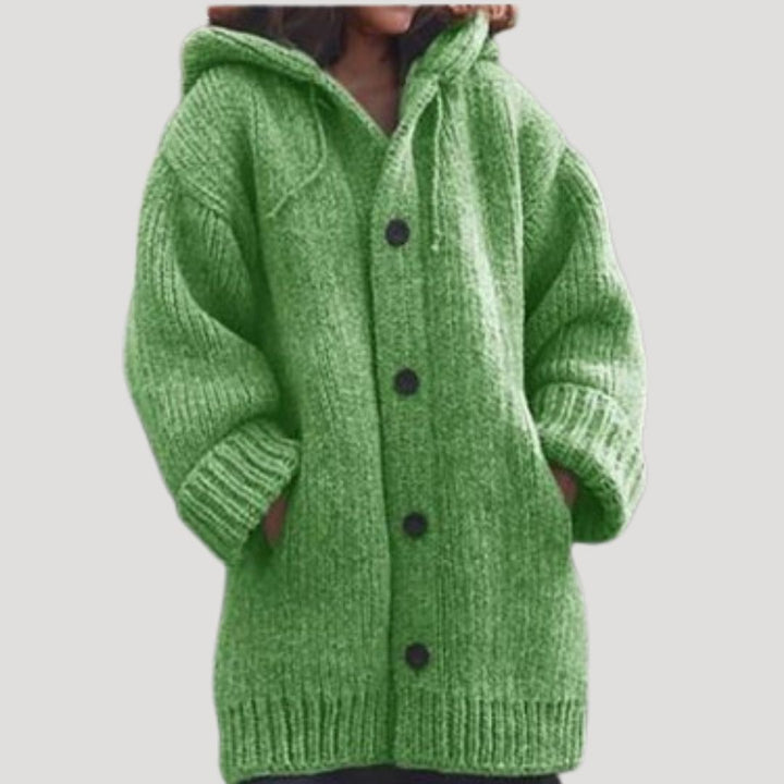 Womens Hooded Cardigan Sweater Soft Relaxed Fit