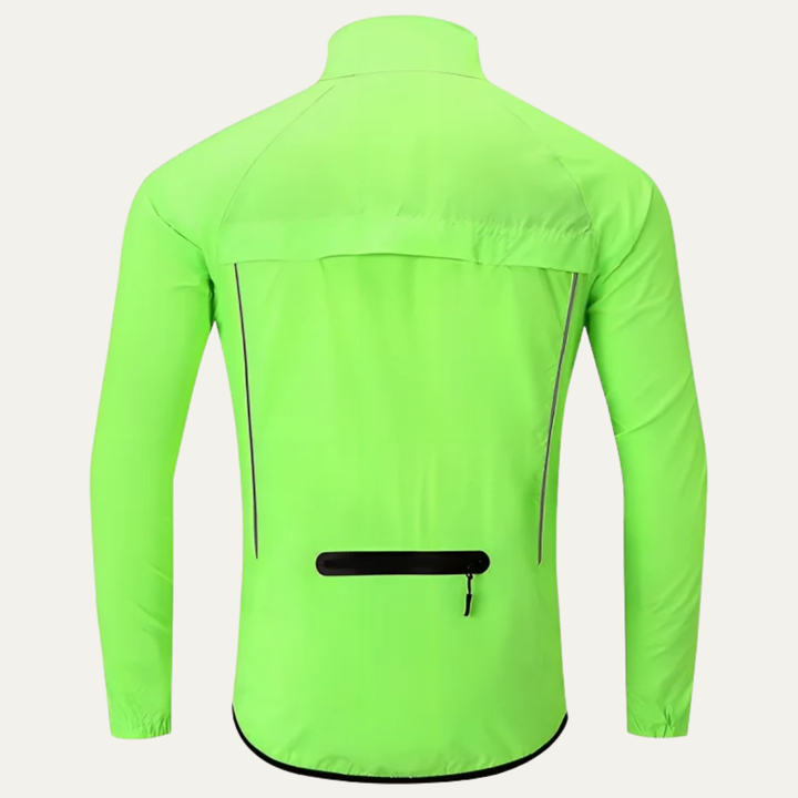 Mens Cycling Jacket Reflective High Collar Full Zip