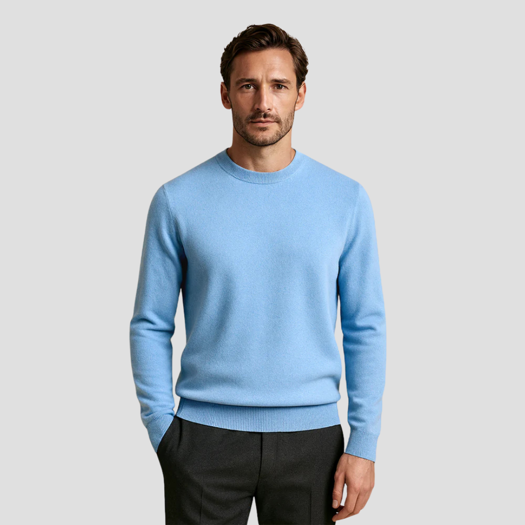 Mens Cashmere Sweater Classic Crewneck Fit - BritishMode