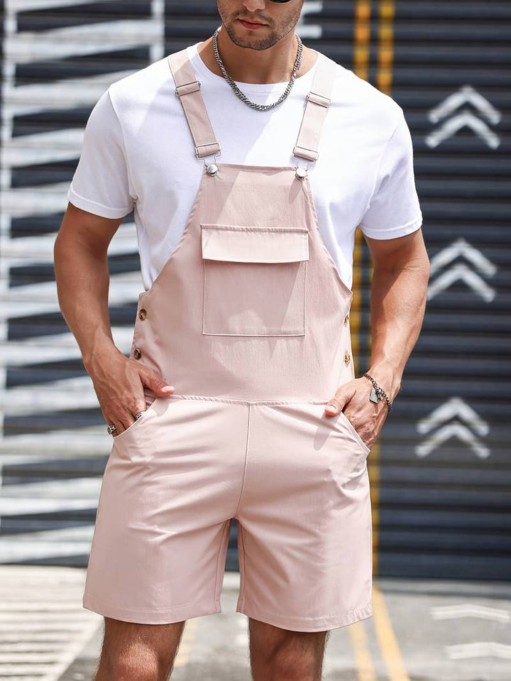 Womens Jumpsuit with Front Flap Pocket Loose Fit - BritishMode