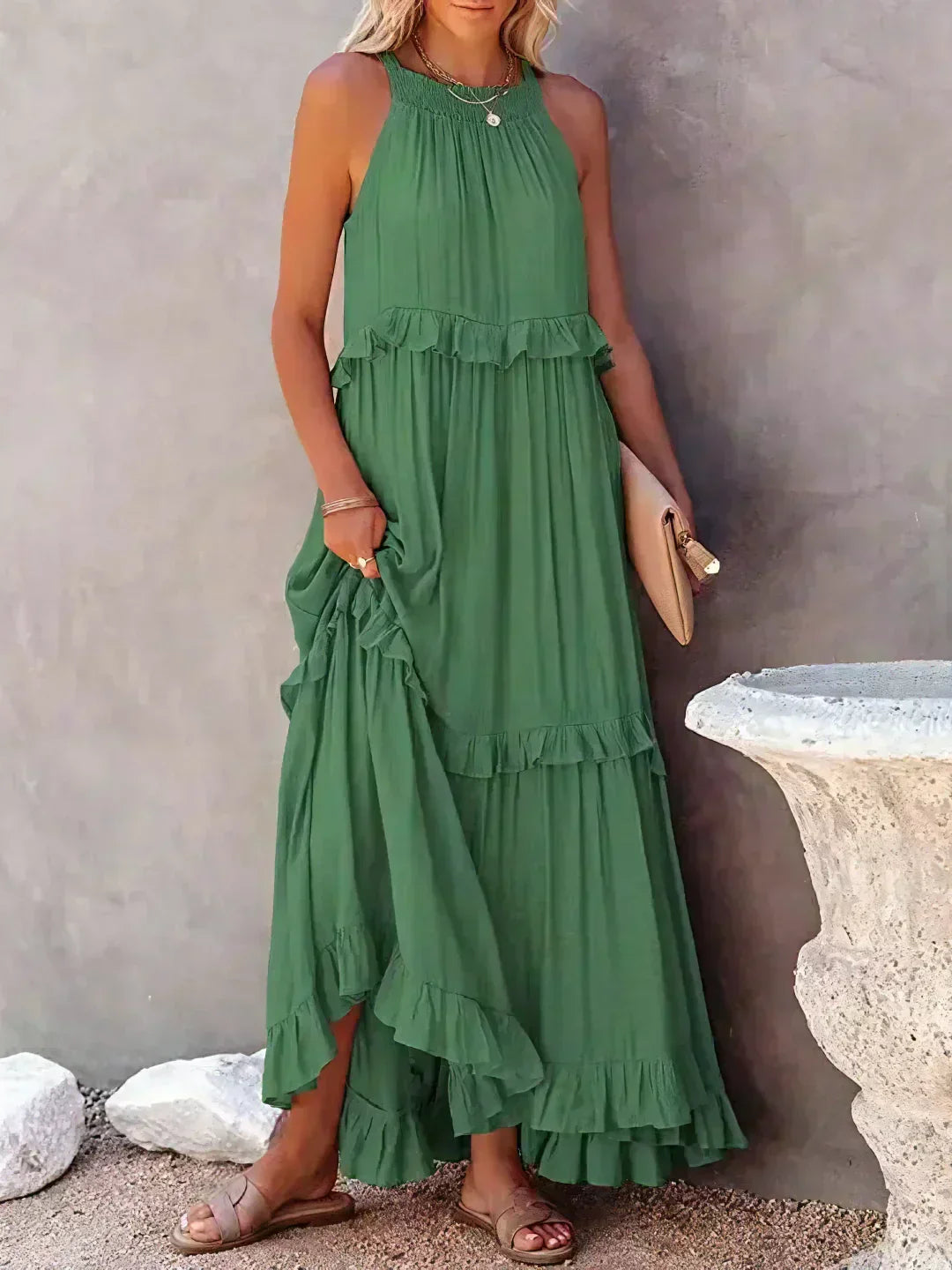 Womens Floral Dress Chic Fit