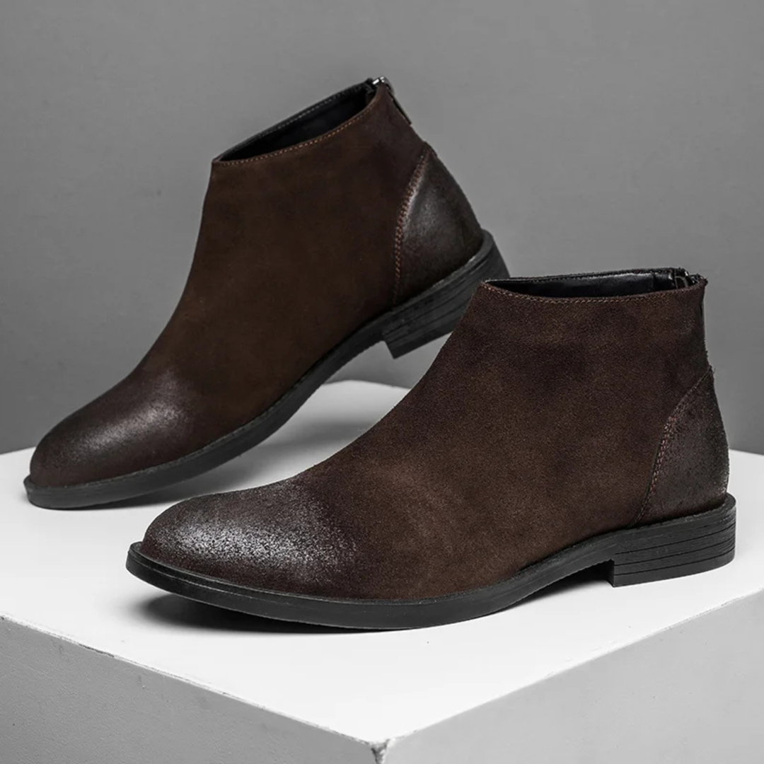Mens Suede Chelsea Boots Vintage Style
