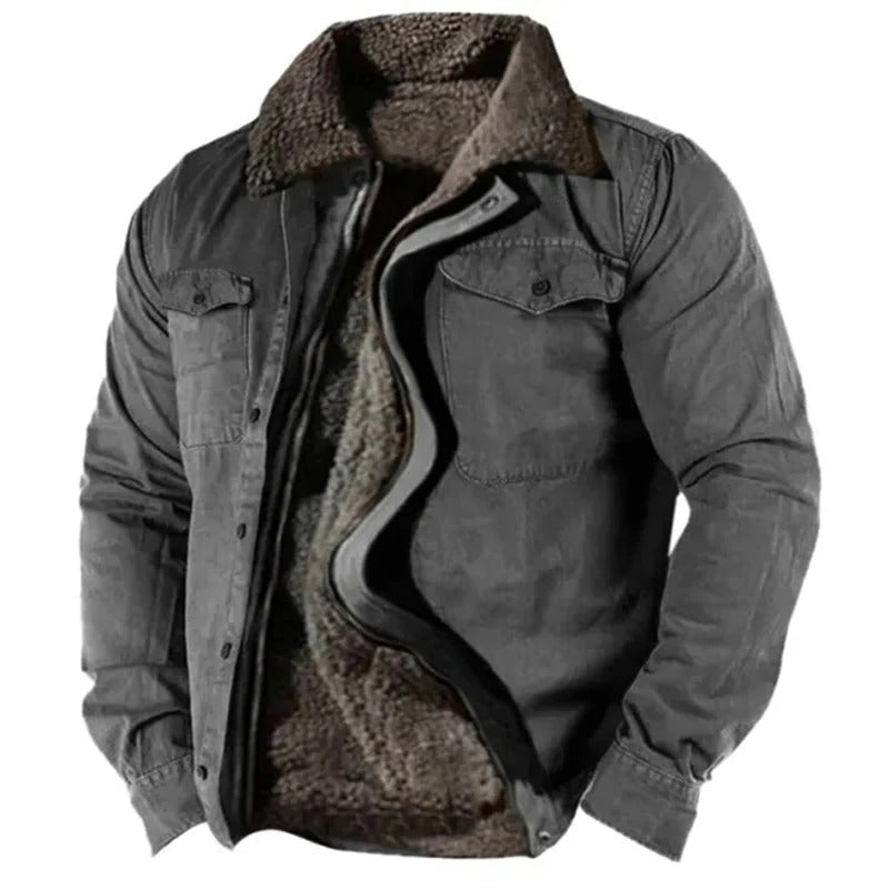 Unisex Winter Jacket Fleece-Lined Cozy Fit