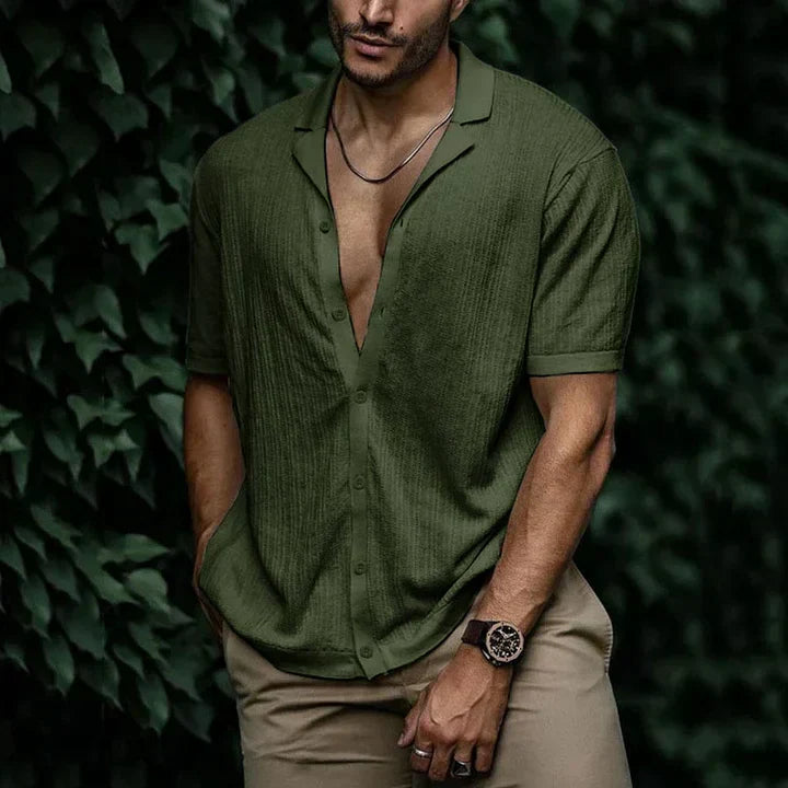 Mens Linen Shirt Comfortable Relaxed Fit - BritishMode