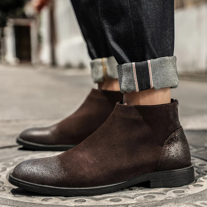 Mens Suede Chelsea Boots Vintage Style