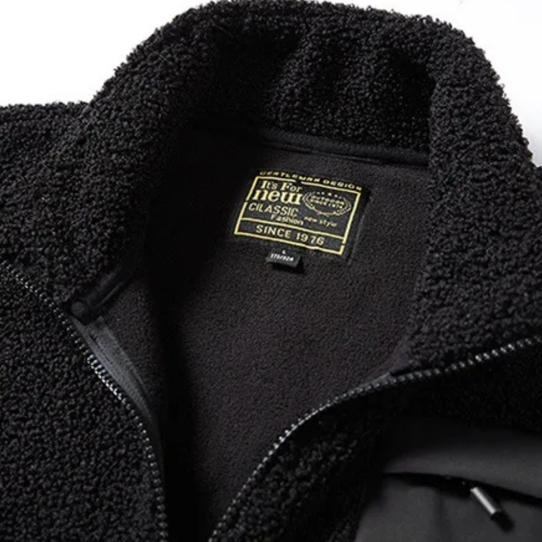 Mens Fleece Jacket Thick Warm Zip-Up Winter