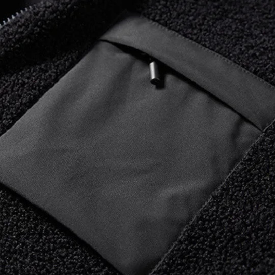 Mens Fleece Jacket Thick Warm Zip-Up Winter