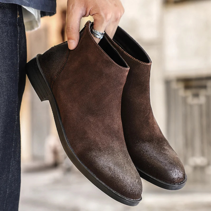 Mens Suede Chelsea Boots Vintage Style