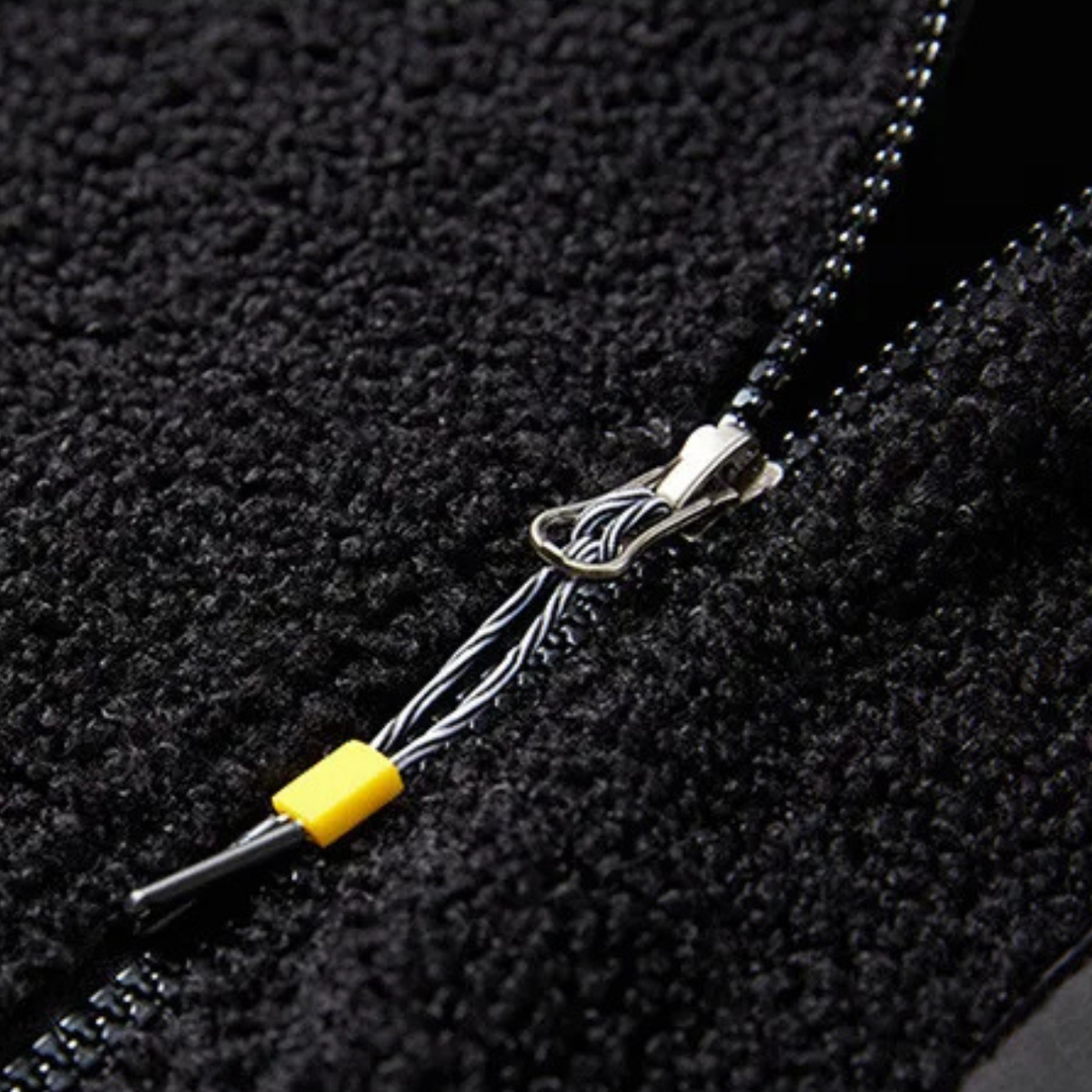 Mens Fleece Jacket Thick Warm Zip-Up Winter