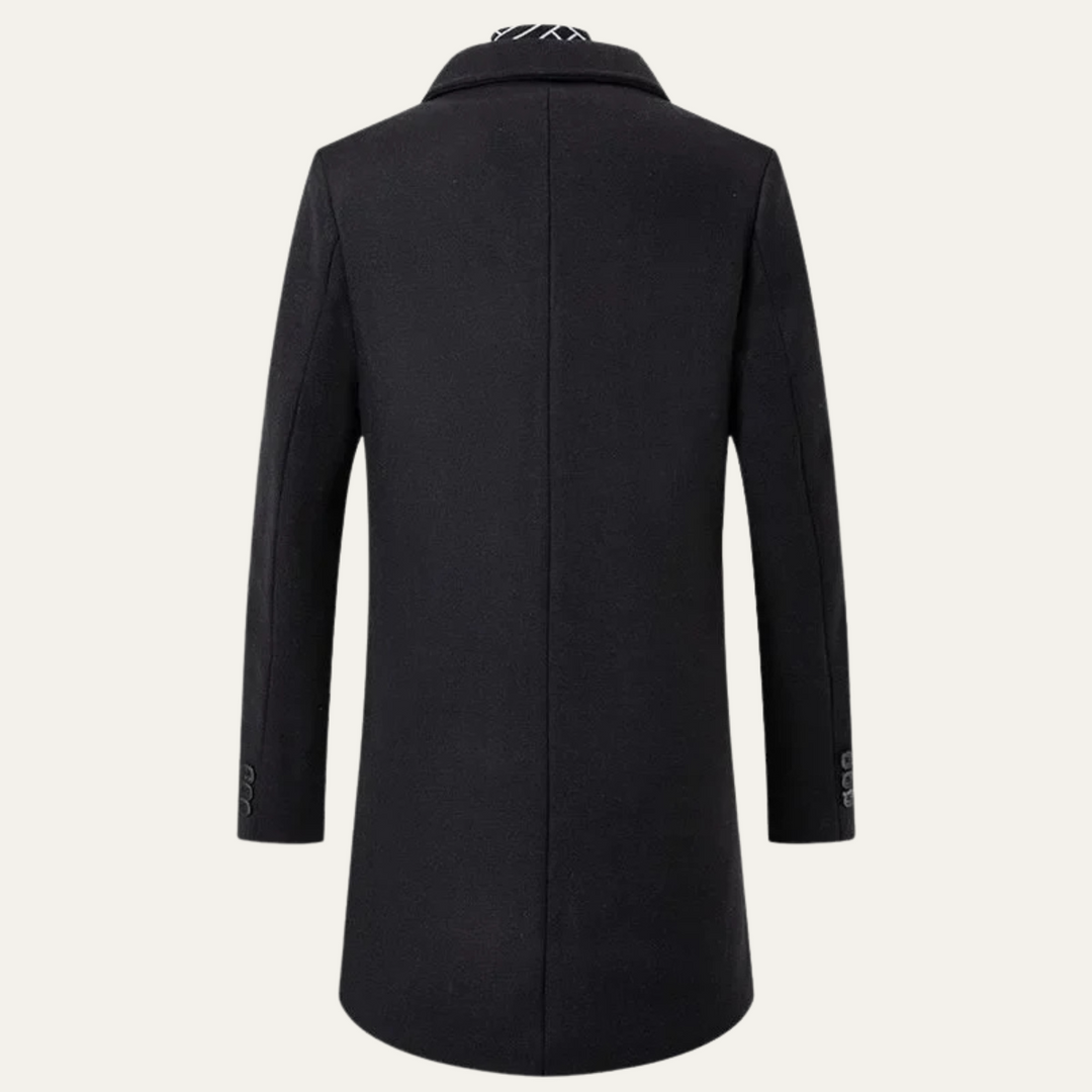 Mens Wool Formal Winter Coat Classic Fit