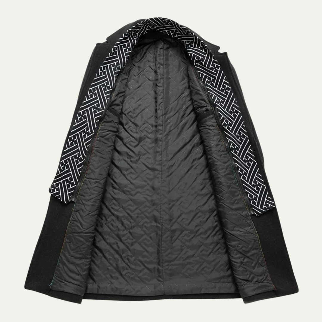 Mens Wool Formal Winter Coat Classic Fit