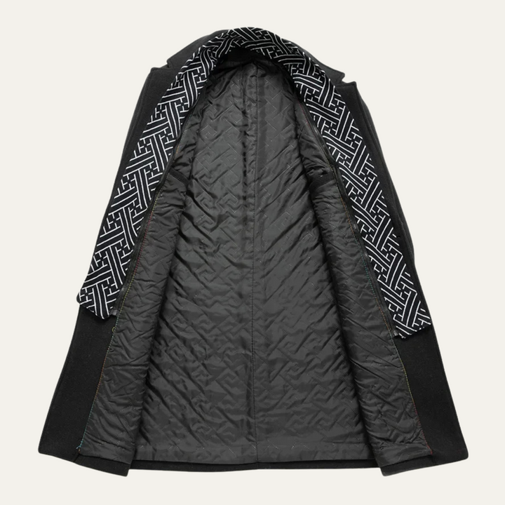 Mens Wool Formal Winter Coat Classic Fit