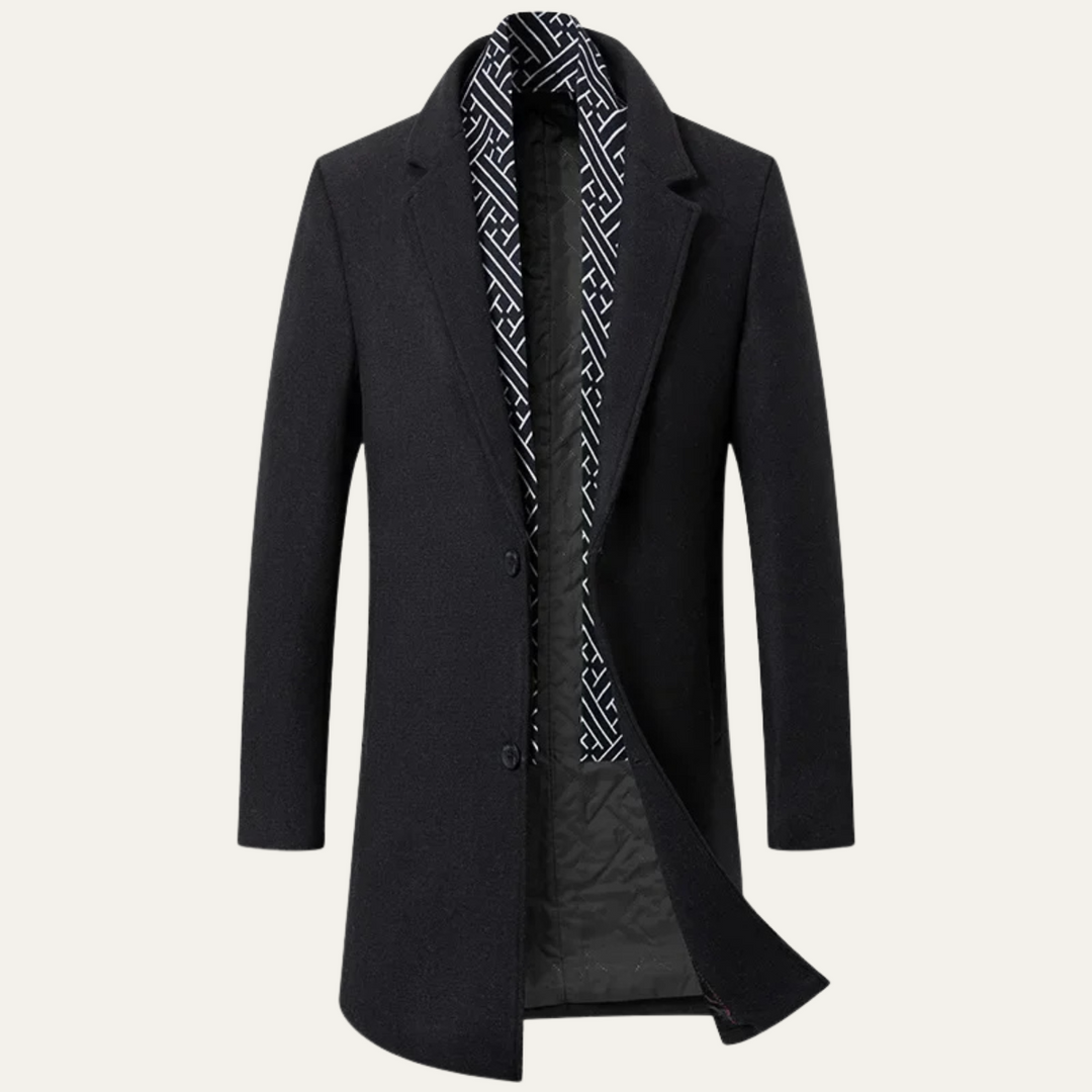 Mens Wool Formal Winter Coat Classic Fit - BritishMode