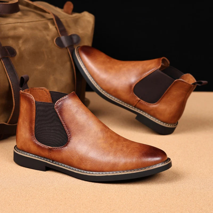 Mens Leather Chelsea Boots Elegant Style