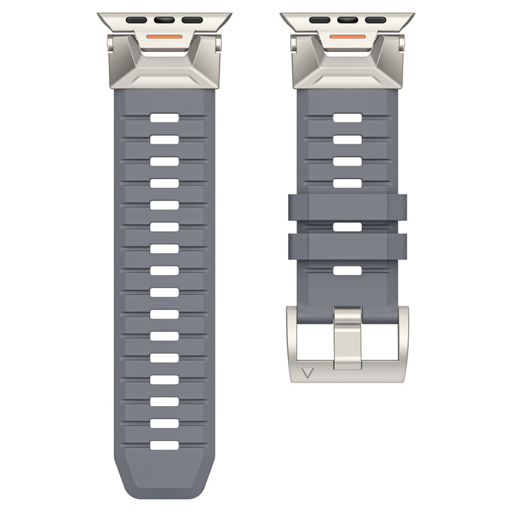 Unisex Apple Watch Strap Rubber Leather Hybrid Adjustable