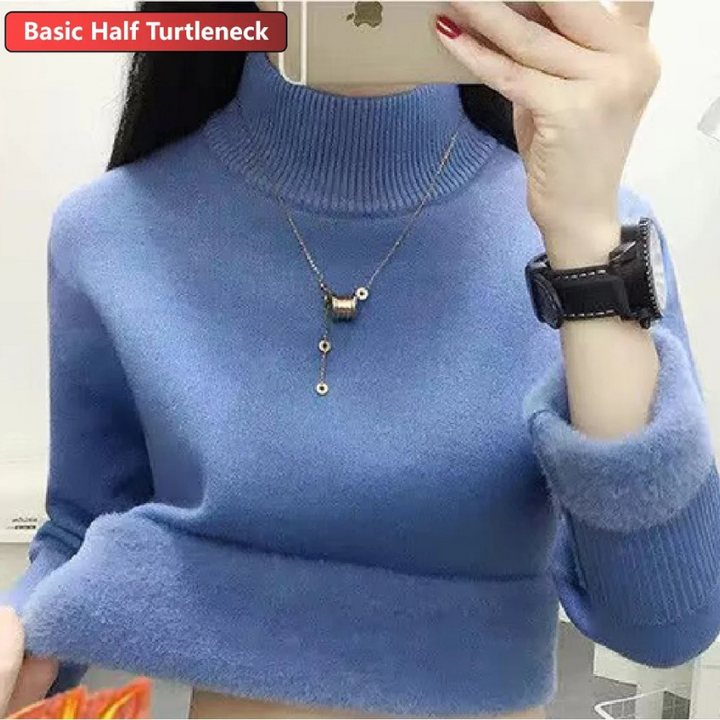 Womens Winter Sweater Fleece Lined Cozy Fit