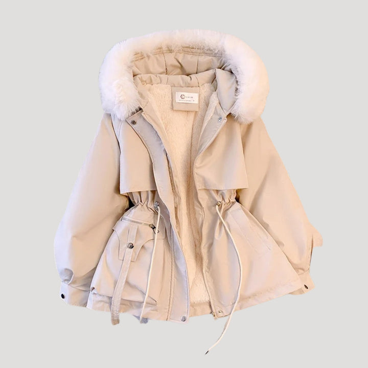 Womens Parka Coat with Faux Fur Hood Warm