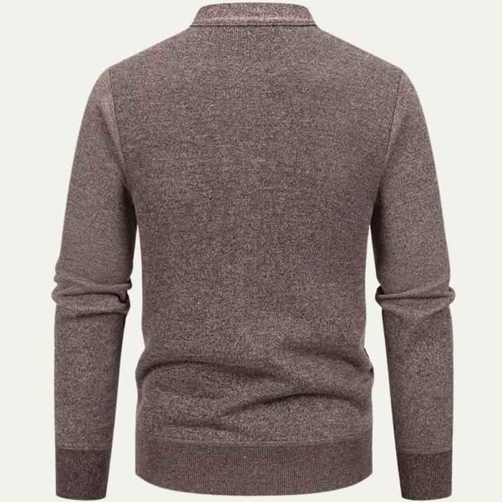 Mens Knit Cardigan Button-Up Casual with Pockets