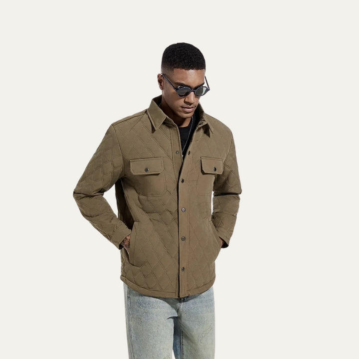 Mens Quilted Jacket Lightweight Casual Fit