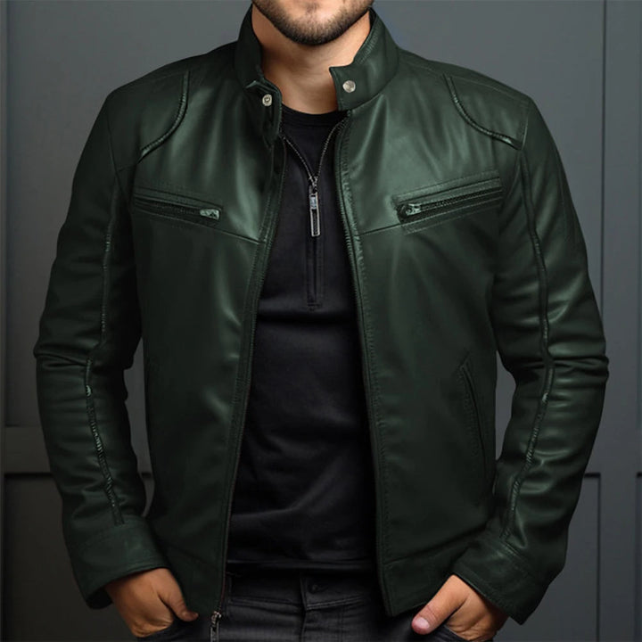 Mens Motorcycle Jacket Vintage Style Comfortable Fit