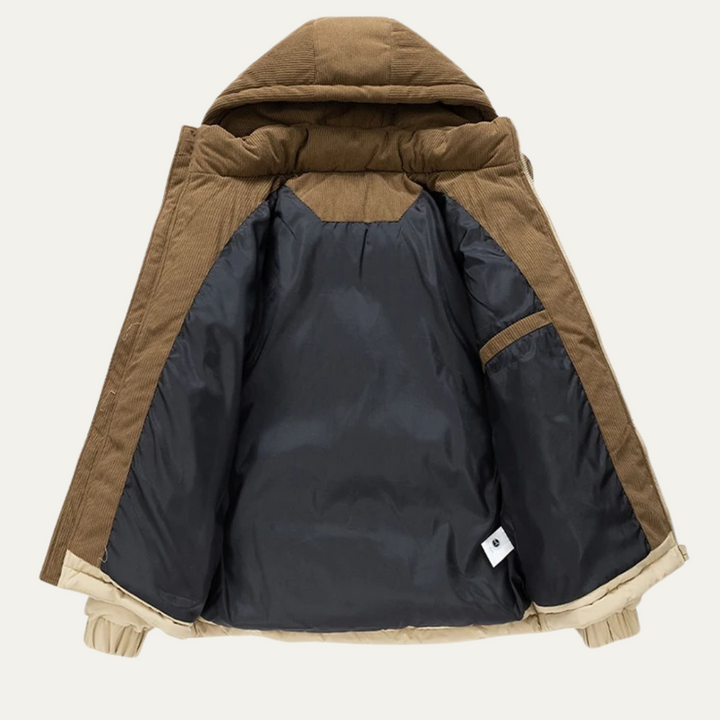 Mens Quilted Puffer Jacket Insulated Warm Winter