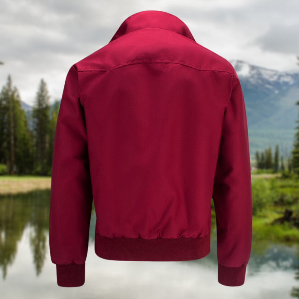 Mens Harrington Jacket Zip Front Classic Fit