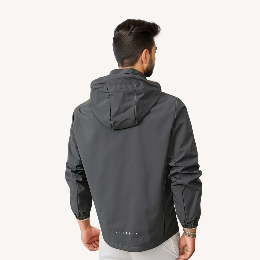 Mens Hoodie Water-Resistant Zip Front