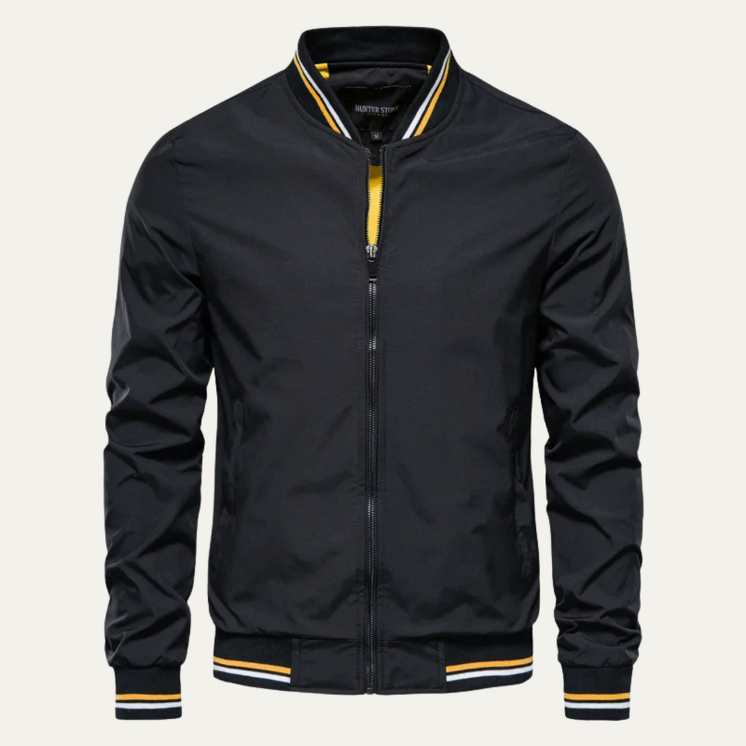 Mens Bomber Jacket Lightweight Striped Design