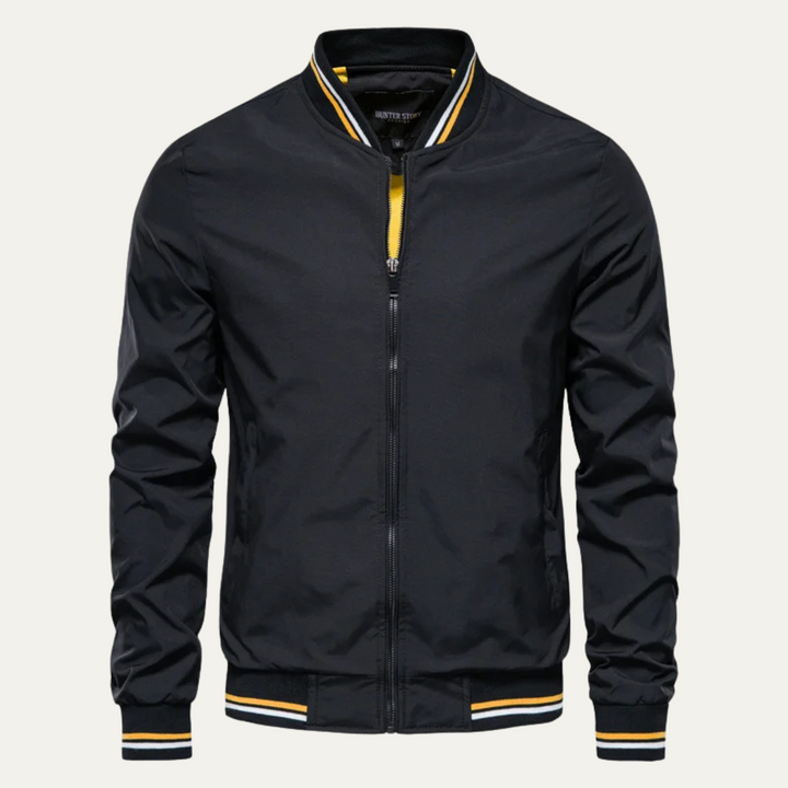 Mens Bomber Jacket Lightweight Striped Design