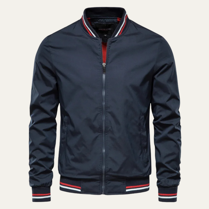 Mens Bomber Jacket Lightweight Striped Design