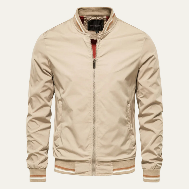 Mens Bomber Jacket Lightweight Striped Design