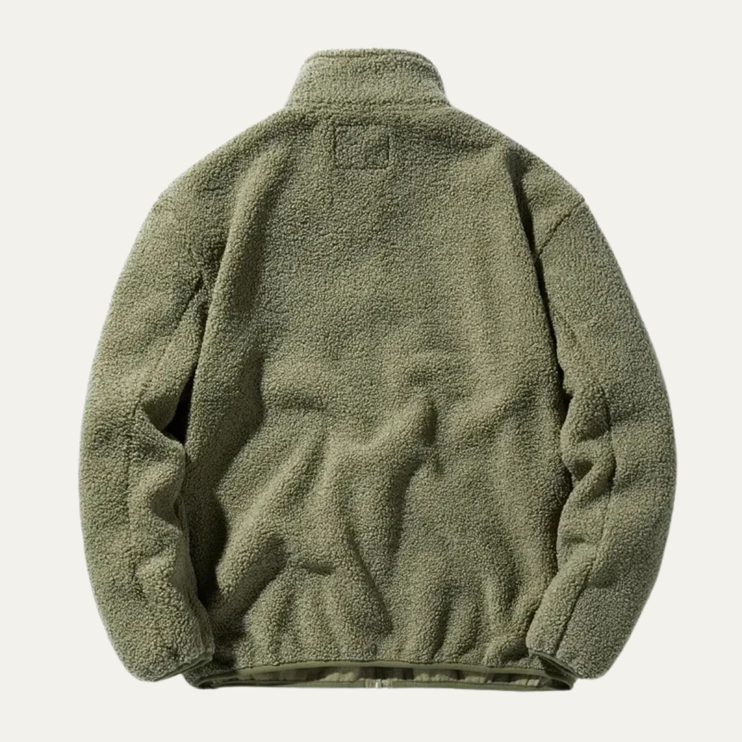 Mens Outdoor Fleece Jacket Warm Zip-Up