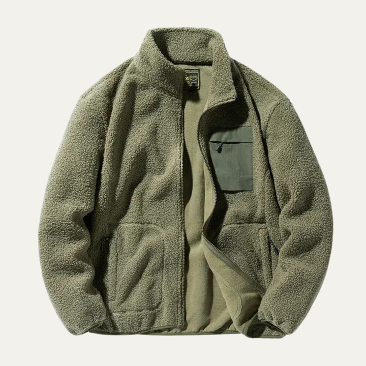 Mens Outdoor Fleece Jacket Warm Zip-Up - BritishMode