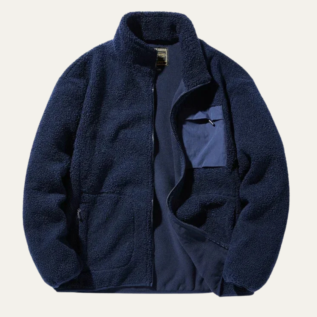 Mens Outdoor Fleece Jacket Warm Zip-Up