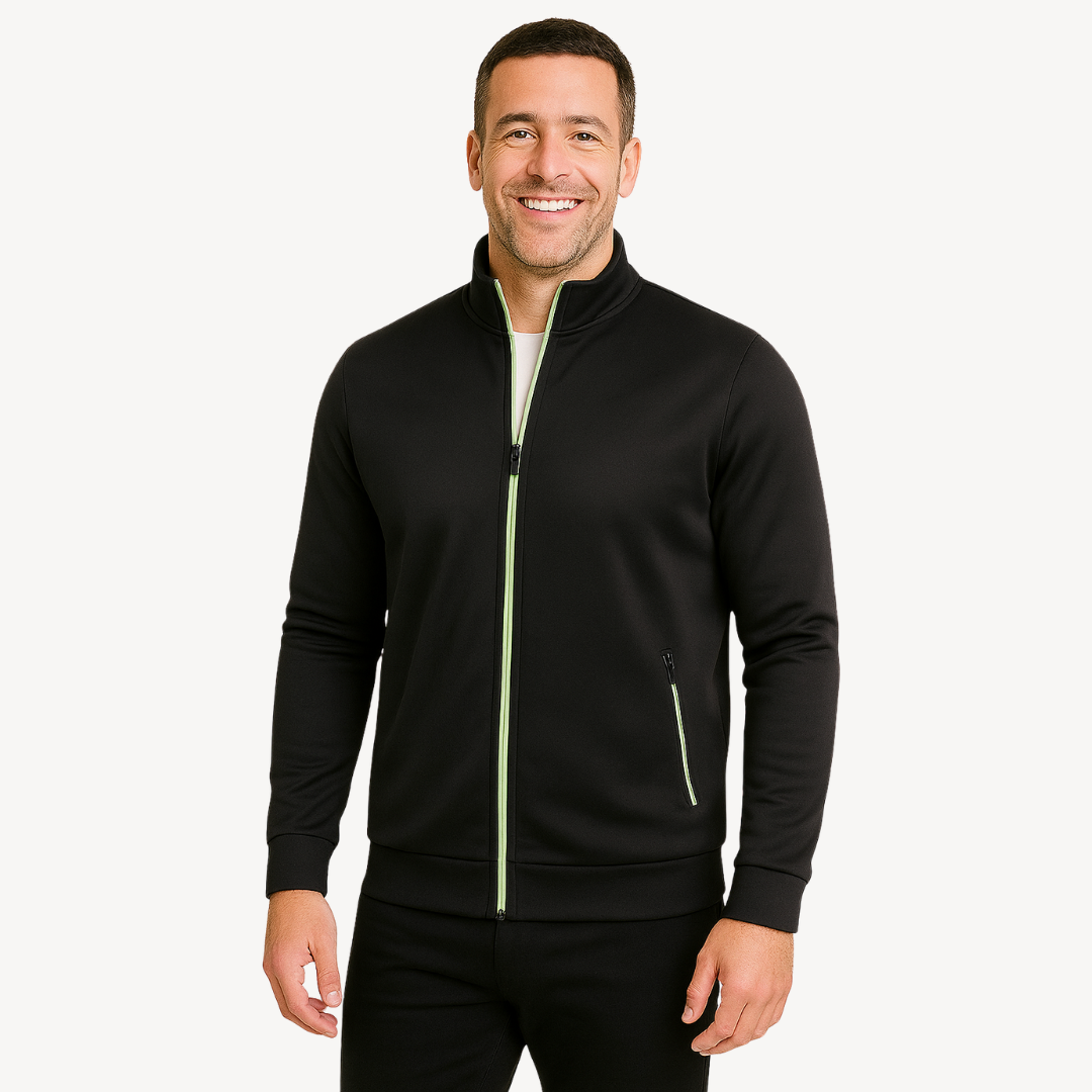 Mens Track Jacket with Zipper Front - BritishMode