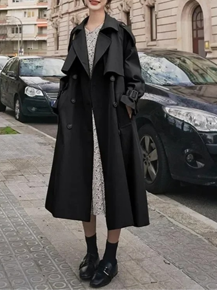 Womens Waterproof Long Coat Elegant Fit