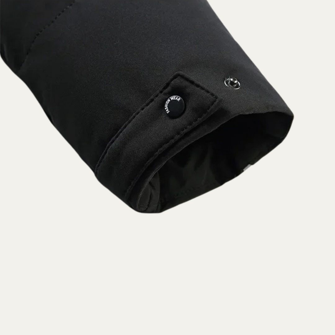 Mens Quilted Puffer Coat Long Fit with Hood