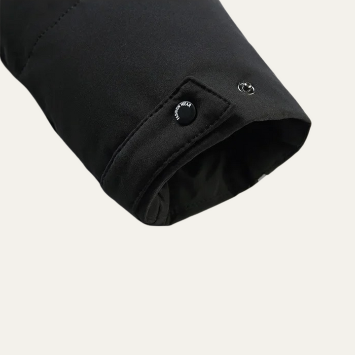 Mens Quilted Puffer Coat Long Fit with Hood
