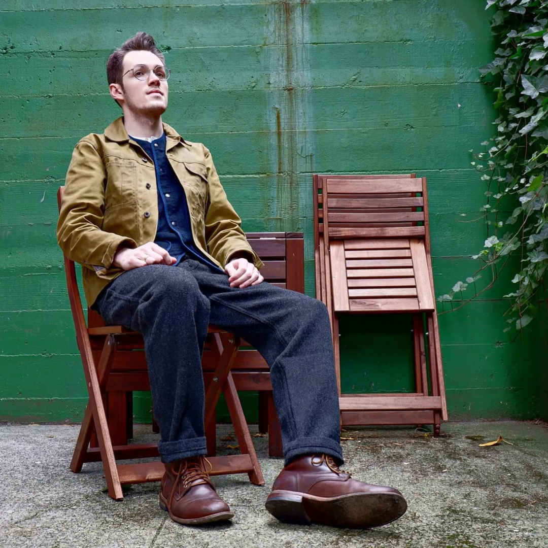 Mens Canvas Jacket Retro Ranch Style