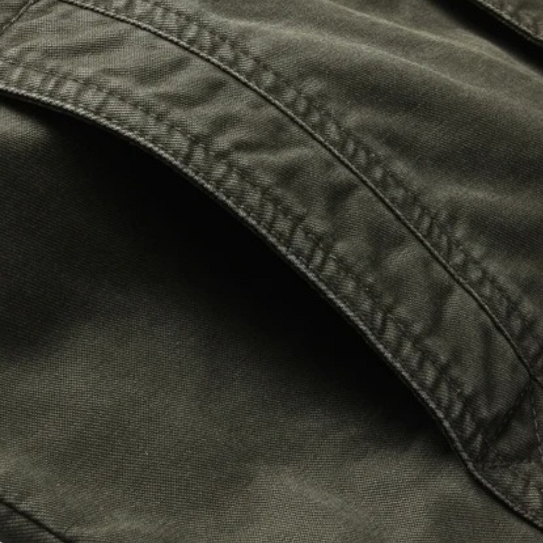 Mens Cargo Jacket Cotton Pockets Trendy Fit